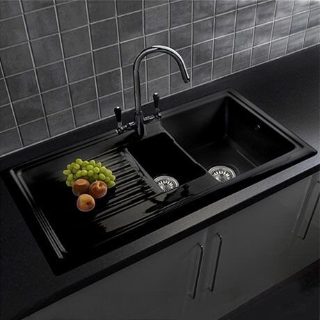 black+ceramic+kitchen+sink