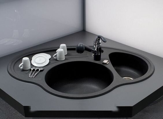 black+corner+kitchen+sink