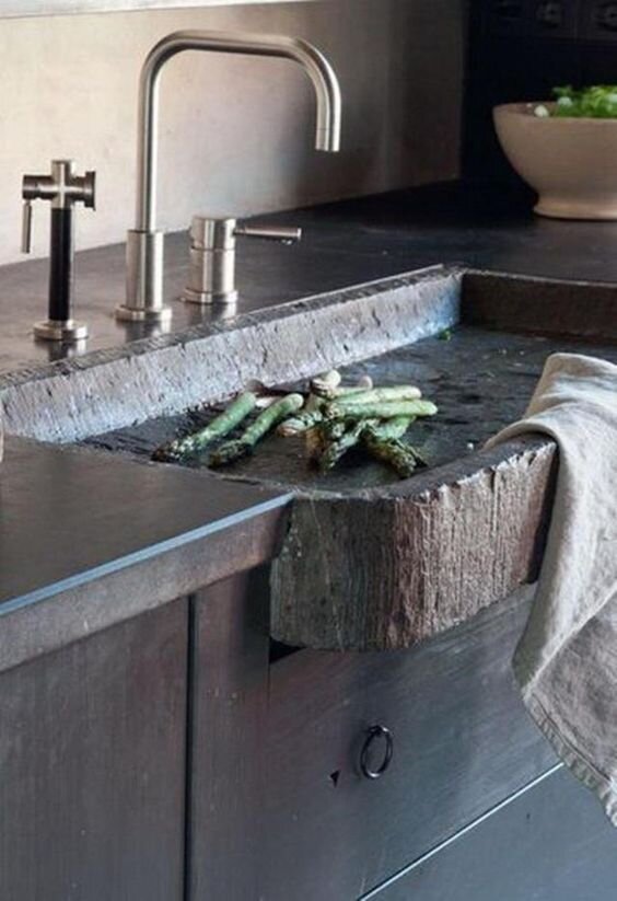 stone+kitchen+sink