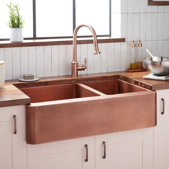 copper+farmhouse+kitchen+sink